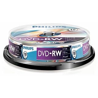 PHILIPS 10 Pack DVD-RW 4.7 GB 4 x (DN4S4B10F/00)