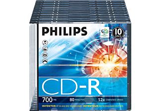 PHILIPS Pack 10 CD-R 700 MB 52 x (CR7D5NS10/00)