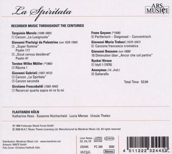 Flautando Köln - La Spiritata  - (CD)