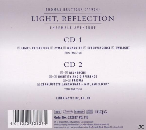 Aventure Ensemble - Light,Reflection  - (CD)
