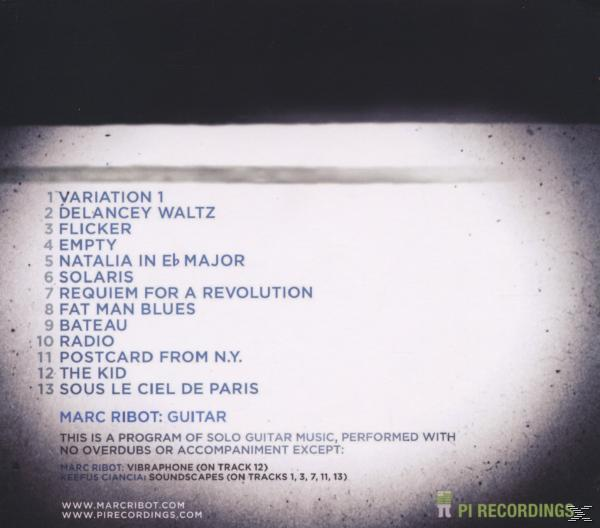 CD-Rückseite mit Titelliste und Credits. Weißer Hintergrund und Text. Zeigt die Albumdetails.