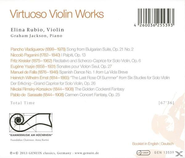 Elina Rubio, Graham Jackson - Virtuose Violinmusik  - (CD)