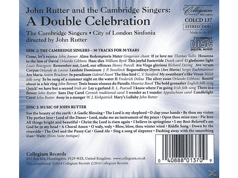 Thumbnail - The Cambridge Singers - A Double Celebration (CD)