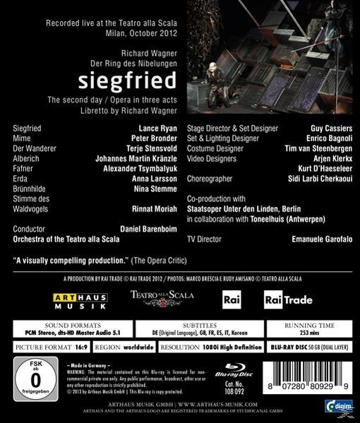 Stemme/Ryan, Barenboim/Ryan/Bronder - SIEGFRIED  - (Blu-ray)