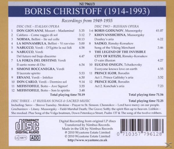 Boris Christoff - Boris Christoff  - (CD)