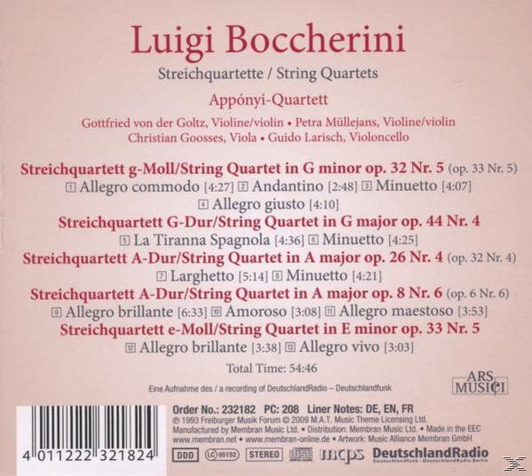 Apponyi Quartett - Streichquartette  - (CD)