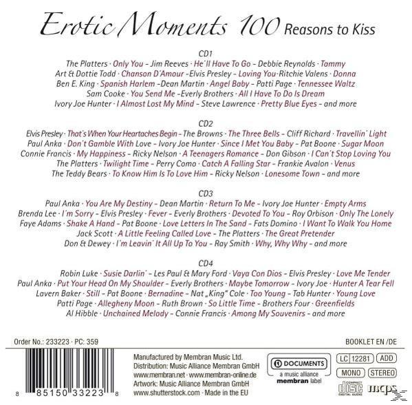 Presley/Valens/Everly Brothers/Anka/Boone - Erotic Moments - 100 Reasons To Kiss  - (CD)