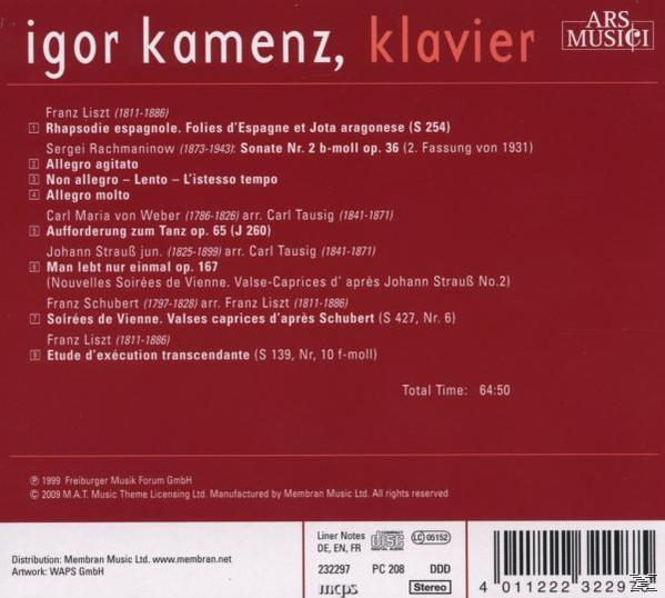 Kamenz Igor - Klavierwerke  - (CD)
