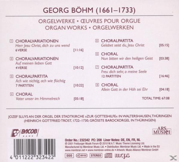 Jozef Sluys (orgel Thueringen), Sluys Jozef - Orgelwerke Vol.1  - (CD)