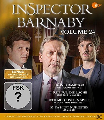 DVD-Cover für 'Inspector Barnaby Volume 24'. Im Vordergrund sind drei Männer abgebildet.