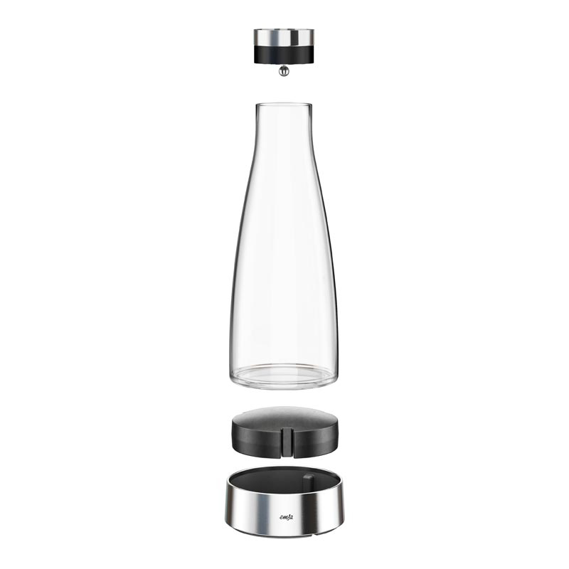 EMSA 515667 Flow Bottle Karaffe Edelstahl/Transparent
