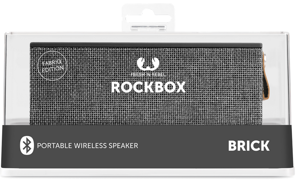 FRESH´N REBEL Rockbox Brick Fabriq Edition Bluetooth Lautsprecher (1RB3000CC), concrete