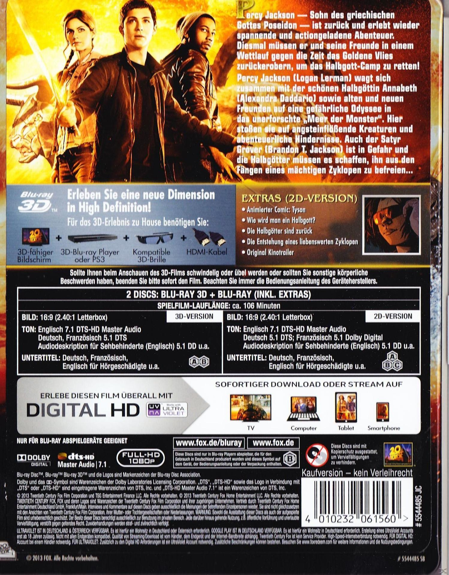 Percy Jackson 3D (Steelbook mit Lenticular +2D) 3D Blu-ray (+2D)