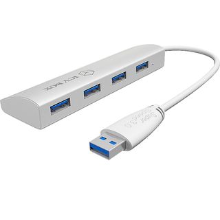 ICY BOX IB-AC6401 - 4-Port-USB-3.0 - Blanc - USB Hub 3.0 (Blanc)