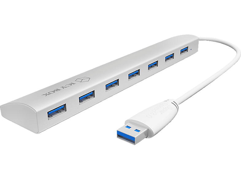 6701, Hub, IB-AC 3.0 Weiß USB RAIDSONIC