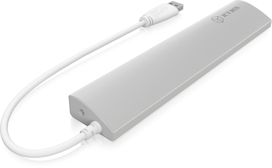 RAIDSONIC IB-AC 6701, USB 3.0 Hub, Weiß
