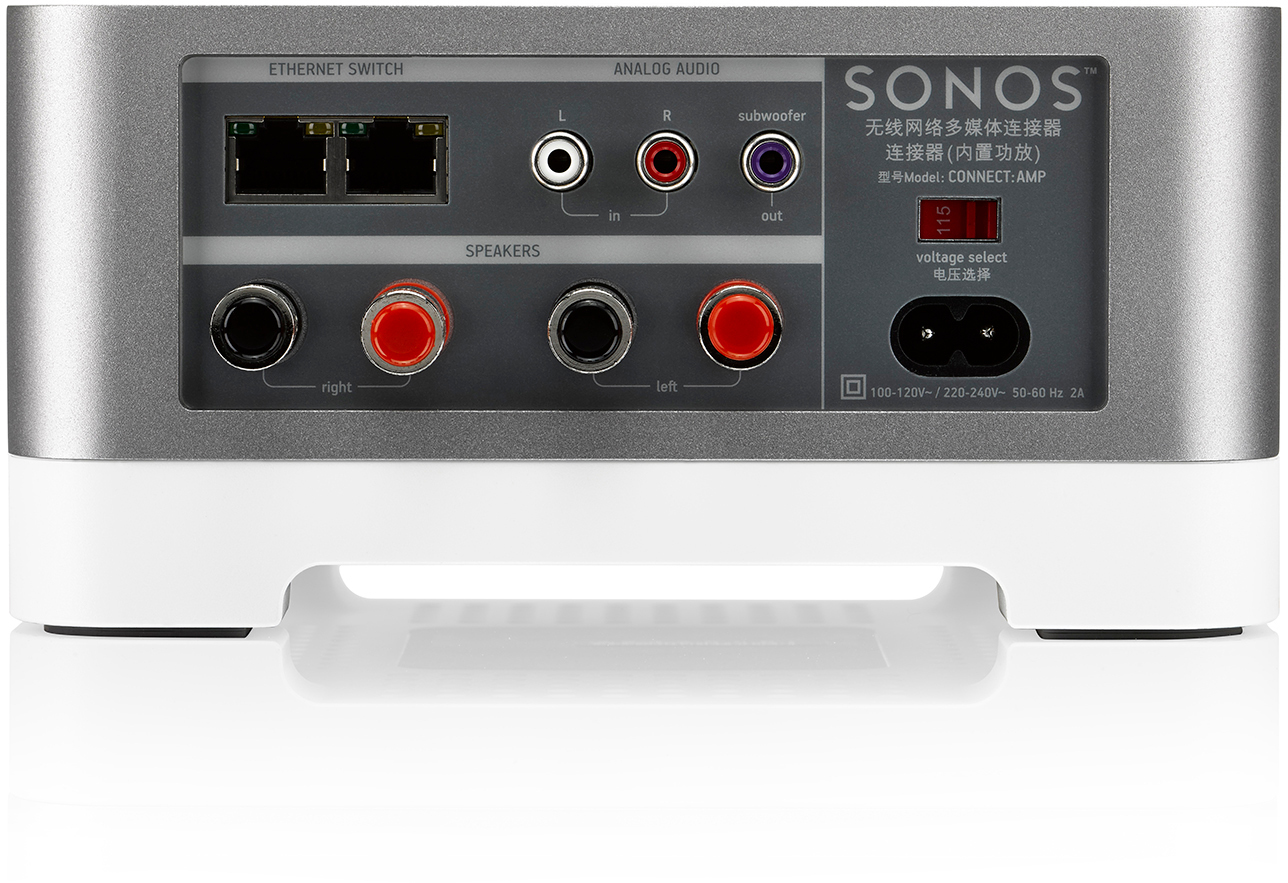 SONOS CONNECT:AMP über Lautsprecher App-steuerbar, Streaming Weiß WLAN Musikstreaming für Passiv-Lautsprecher