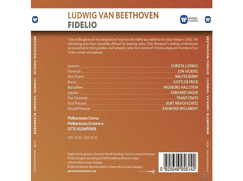 Thumbnail - Otto Klemperer, Christa Ludwig, Vickers Jon - Fidelio (CD)