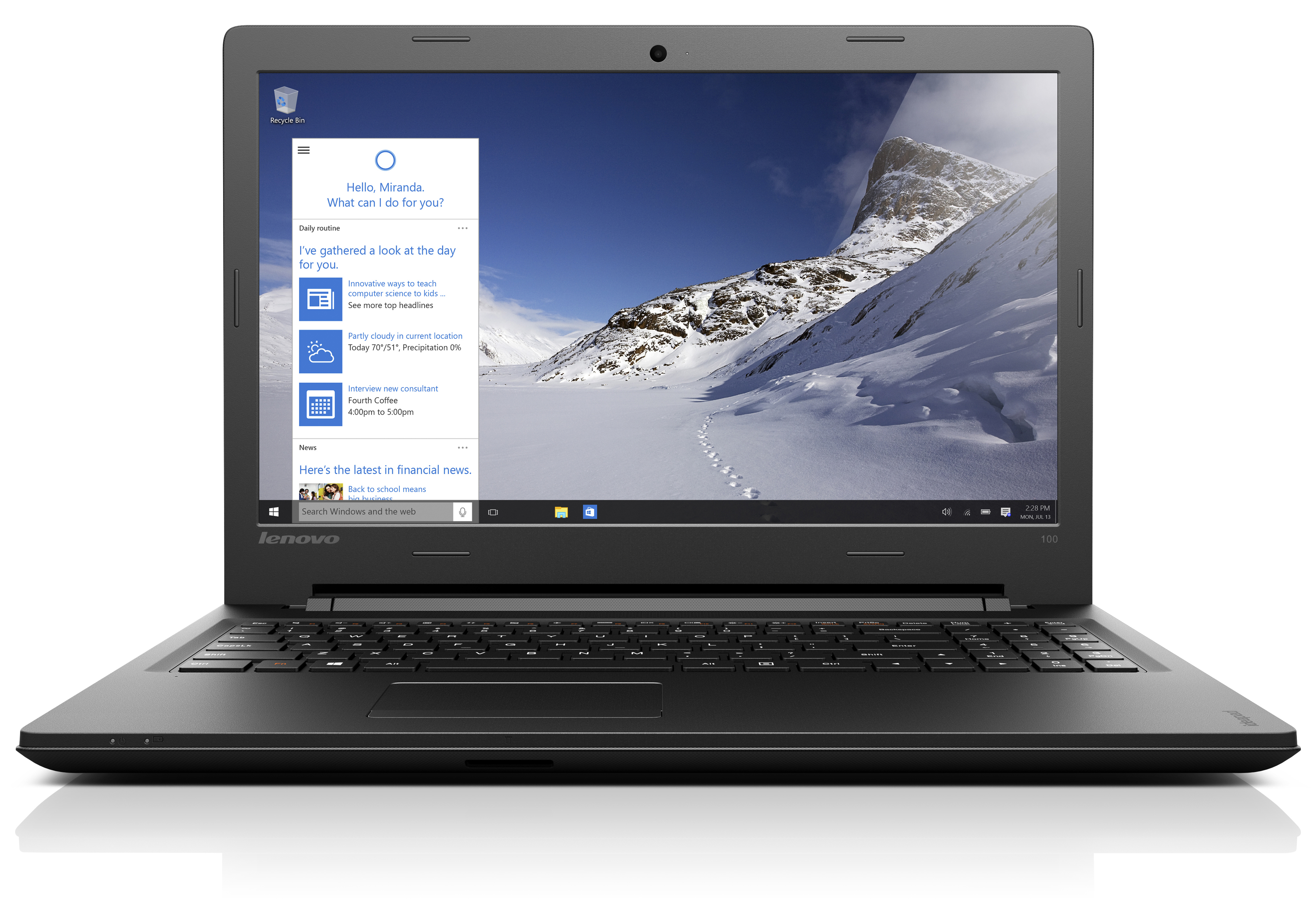 LENOVO ideapad 100-15 - 15,6 Zoll - Intel® Pentium® 3825U - 4 GB - 1 TB - Windows 10 (64 Bit)