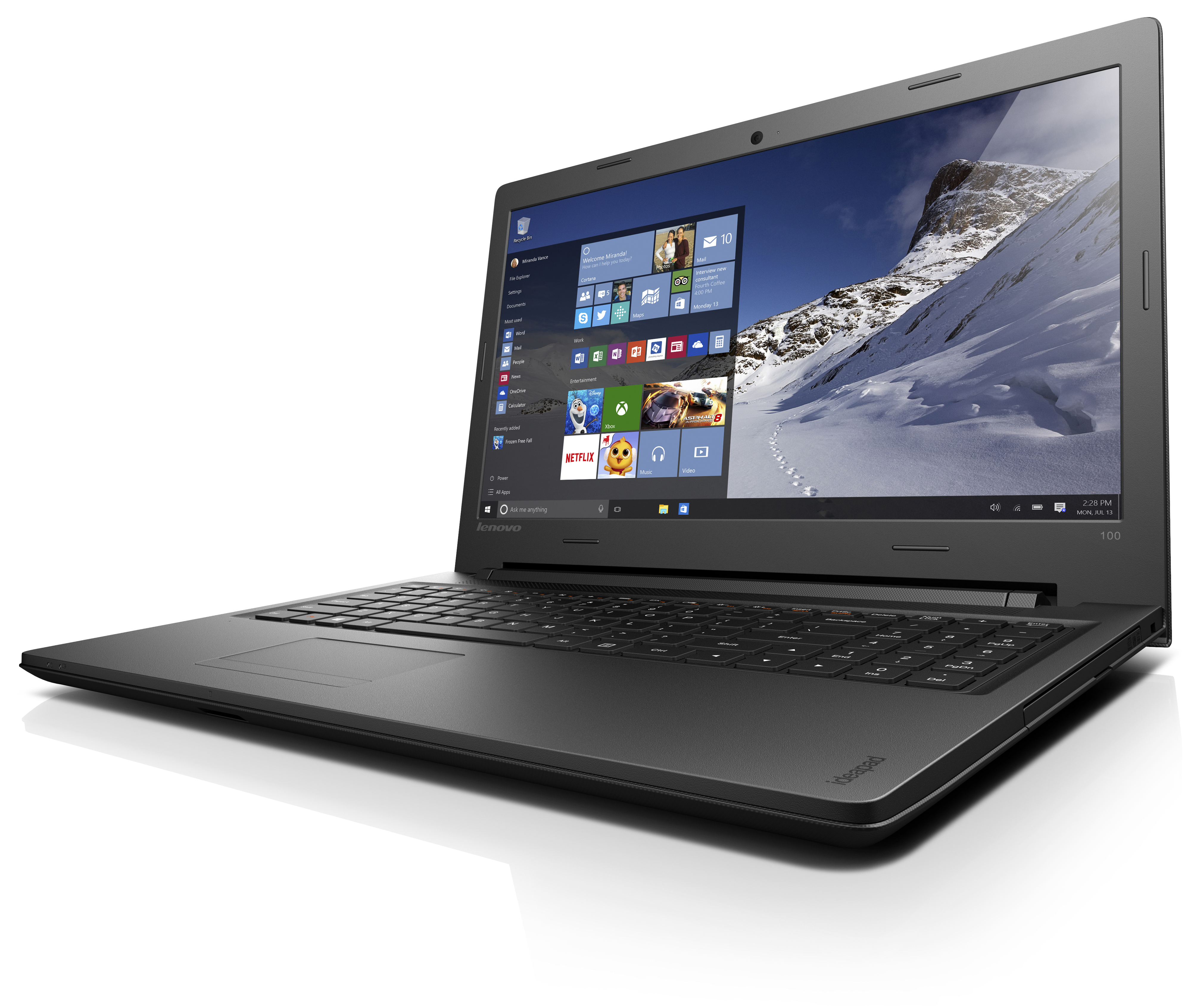 LENOVO ideapad 100-15 - 15,6 Zoll - Intel® Pentium® 3825U - 4 GB - 1 TB - Windows 10 (64 Bit)