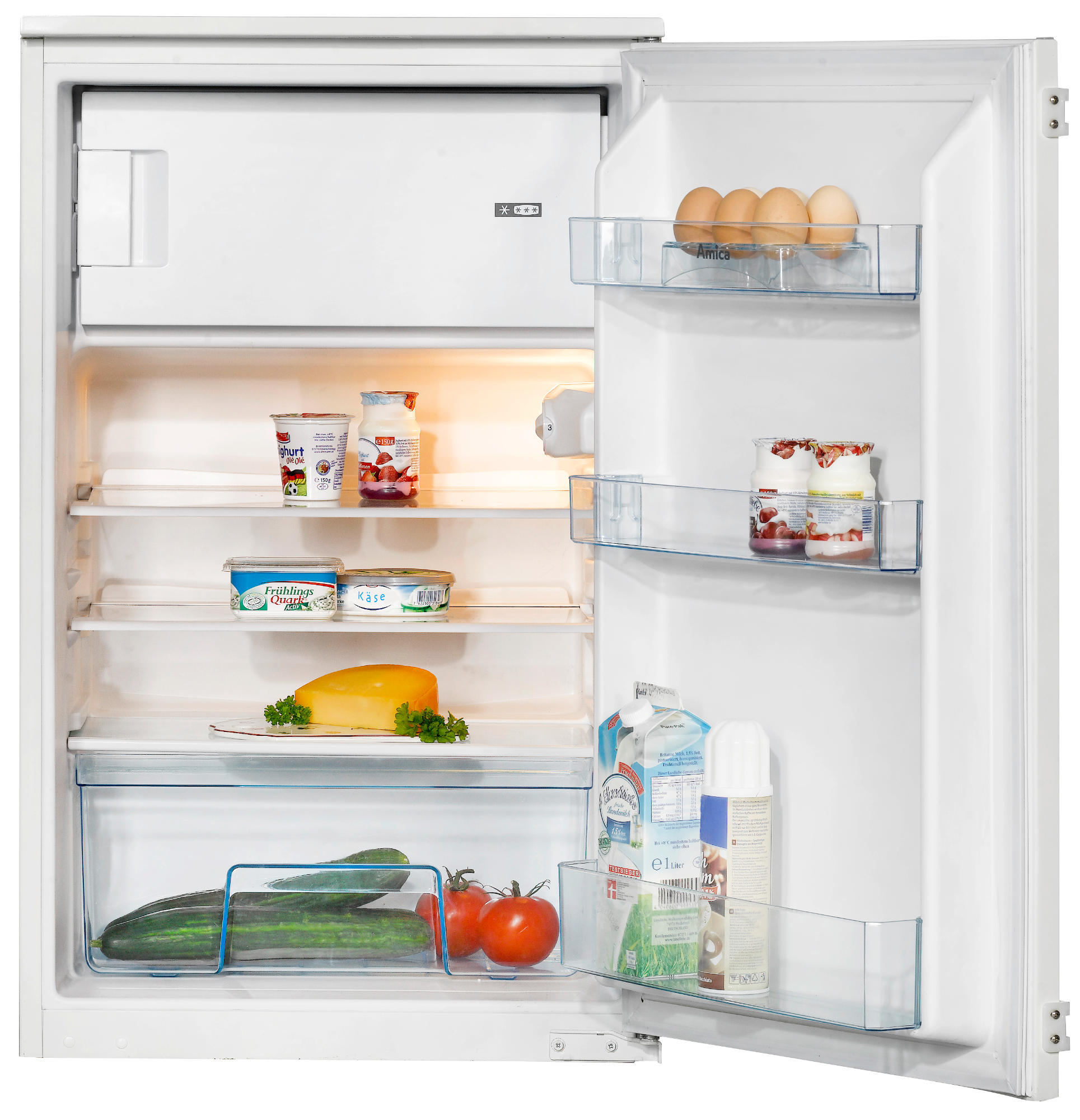 AMICA EKS 16161 Kühlschrank (116 l, F, 875 mm hoch, Weiß)