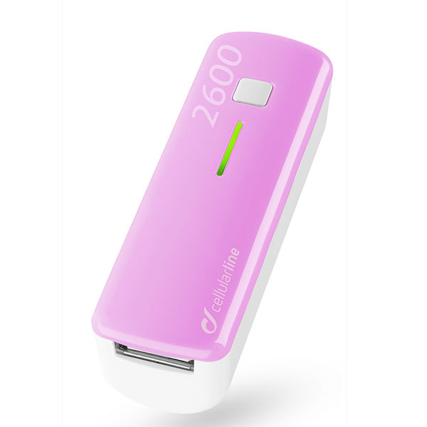 CELLULAR LINE 37130 Pocket Powerbank 2600 mAH Pink