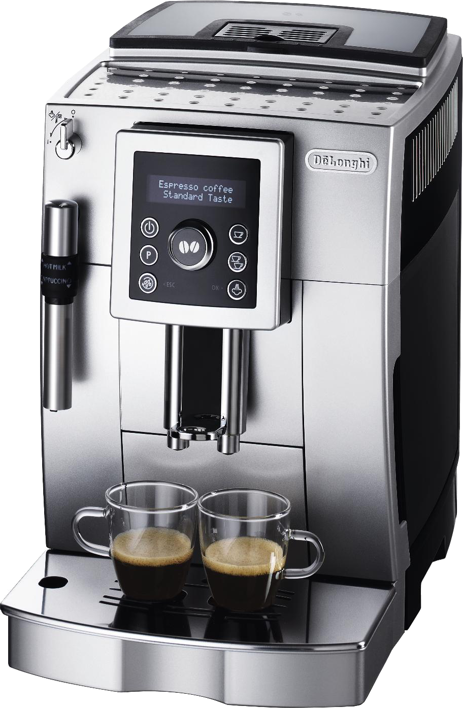 DE LONGHI Kaffeevollautomat ECAM 23.420 SB, silber Espresso-/Kaffeevollautomat (Silber, Kegelmahlwerk, 15 bar)