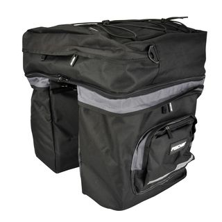 FISCHER 86245 TASCHE GEPÄCKTRÄGER 3FACH, Schwarz)