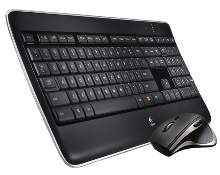 LOGITECH MX80, Tastatur & Maus Set, kabellos, Schwarz