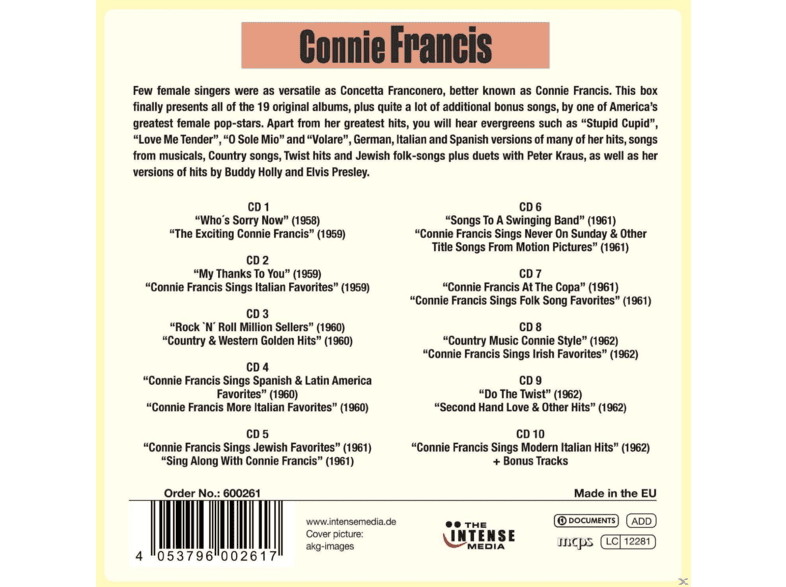 connie francis never on sunday download mp3