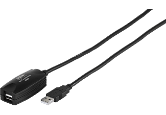 VIVANCO USB-A 2.0 Hane till USB-A Hona Aktiv 5 m - Svart