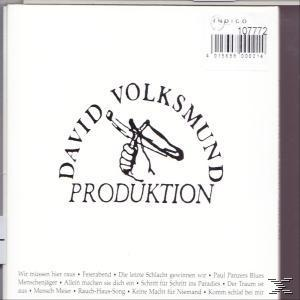 Eine CD-Hülle mit Text in Schwarz und Weiß, mit Logo und Titelliste.