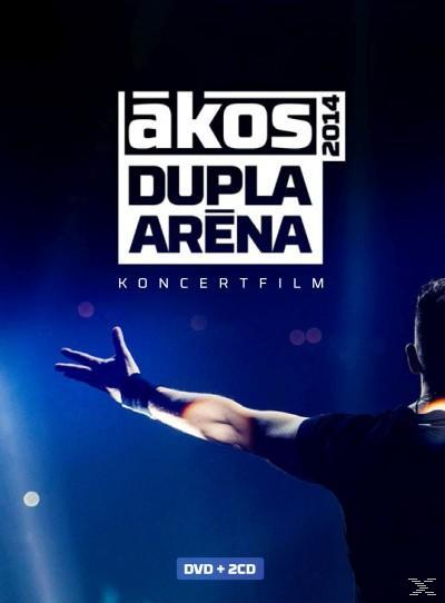 DVD borító 'ákos DUPLA ARENA 2014' címmel, egy előadó képével és szöveggel.