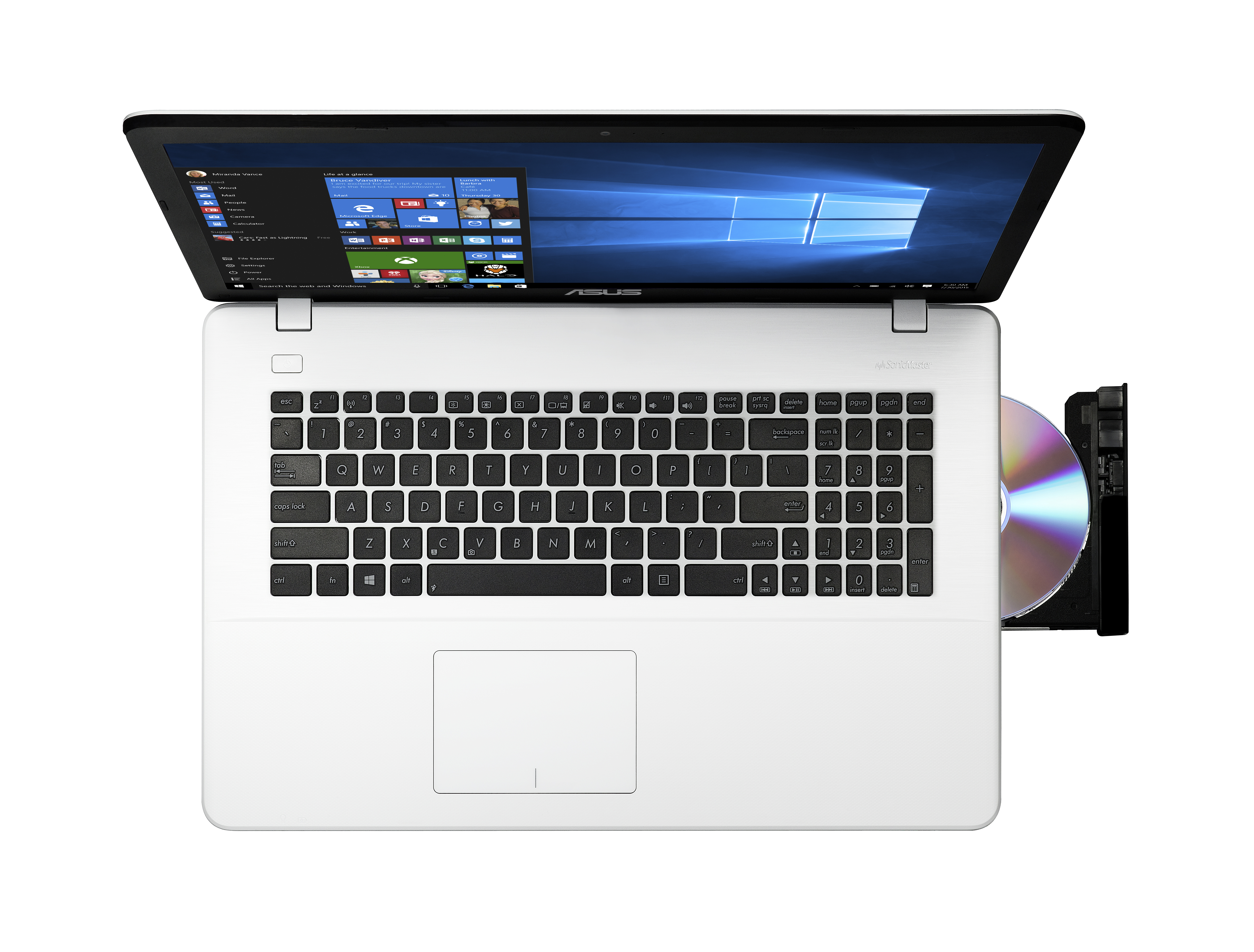 ASUS R752SA-TY051T (90NB07M2-M00870) Notebook, 17,3 Zoll, Intel® Pentium® Prozessor N3700
(2M Cache, bis zu 2.40 GHz), 4 GB, 1000 GB HDD