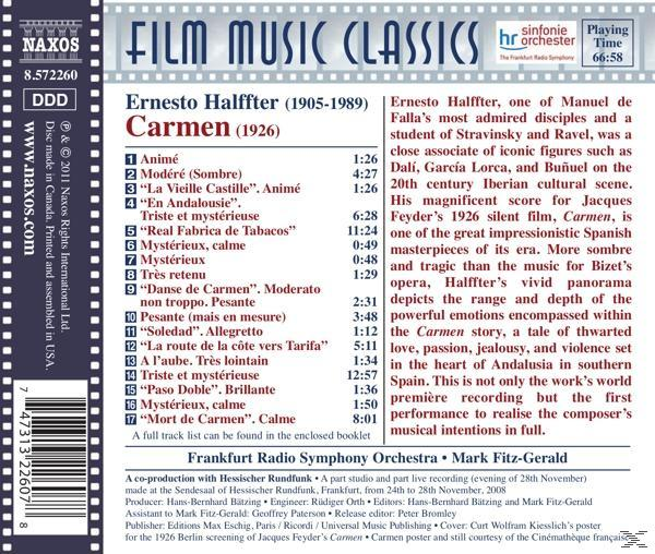 Rückseite eines CD-Case mit Titelliste und Credits für ein klassisches Musikalbum.