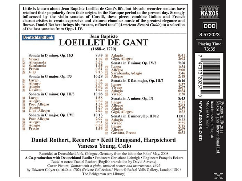 Thumbnail - Ketil Haugsand, Daniel Rothert, Vanessa Young, Rothert/Haugsand/Young - Blockflötensonaten (CD)