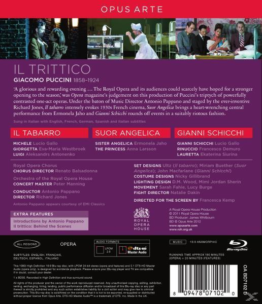 Gallo/Larsson/Demuro, Antonio/roho Pappano - Il Trittico  - (Blu-ray)