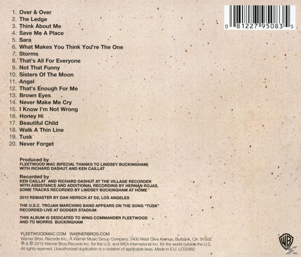 Albumrückseite mit Songtiteln und Credits. Produziert von Fleetwood Mac. Warner Bros. Records Logo ist sichtbar.