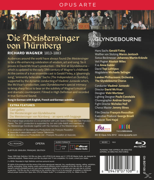 Prina/Fritsch/Rae, Jurowski/Finley/Jentzsch/Kränzle - Die Meistersinger Von Nürnberg  - (Blu-ray)