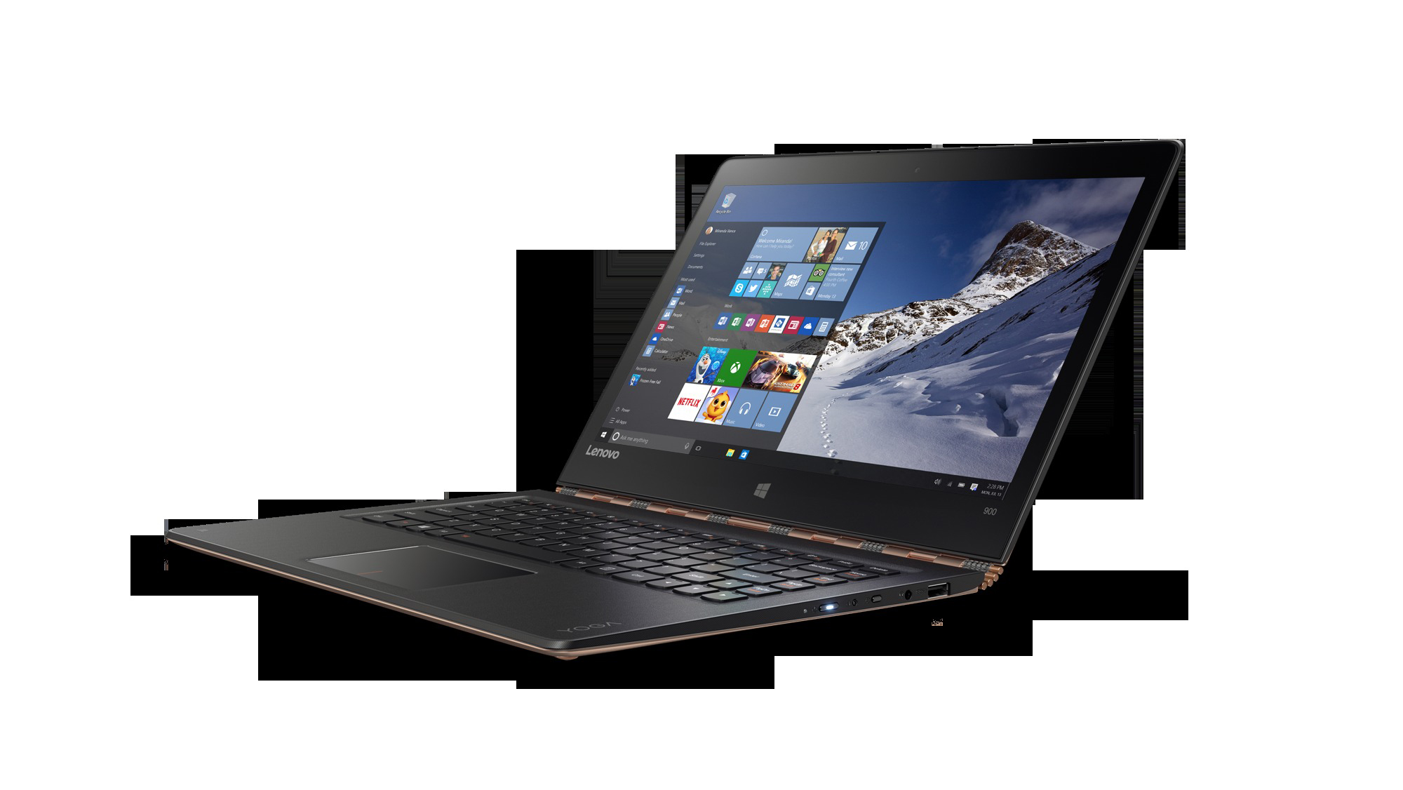 LENOVO Convertible Yoga 900-13ISK, gold (80MK0072GE) Convertible, 13,3 Zoll Touchscreen, Intel® Core™ i7-6500U Prozessor
(4M Cache, bis zu 3.10 GHz), 8 GB, 512 GB SSD