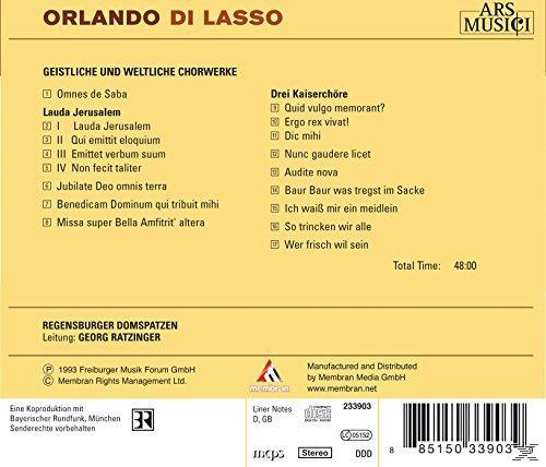 Georg Ratzinger, Regensburger Domspatzen, VARIOUS - Geistliche & Weltliche Chorwerke  - (CD)