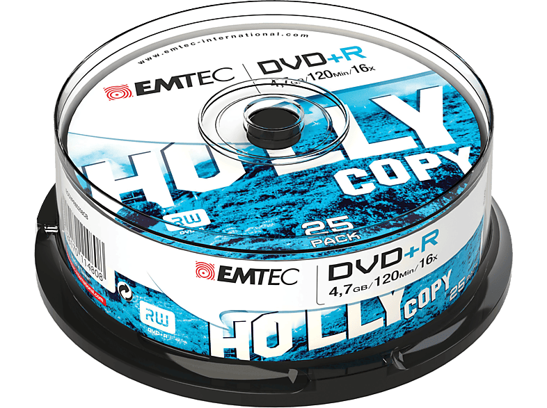 EMTEC Pack 25 DVD+R 4.7GB 16 X Cakebox