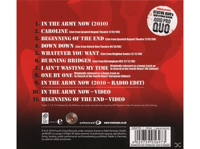 Thumbnail - Status Quo - In The Army Now (2010) (CD EXTRA/Enhanced)