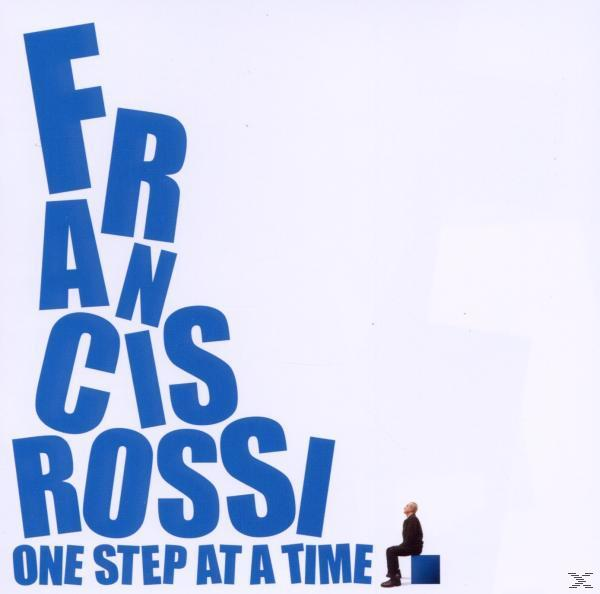 Albumcover mit blauem Text 'FRANCIS ROSSI' und einer kleinen Figur. Weißer Hintergrund.