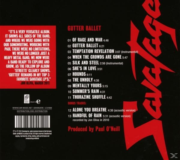 Album borító szöveggel, számlistával és a zenekar logójával piros színben. A háttér fekete.