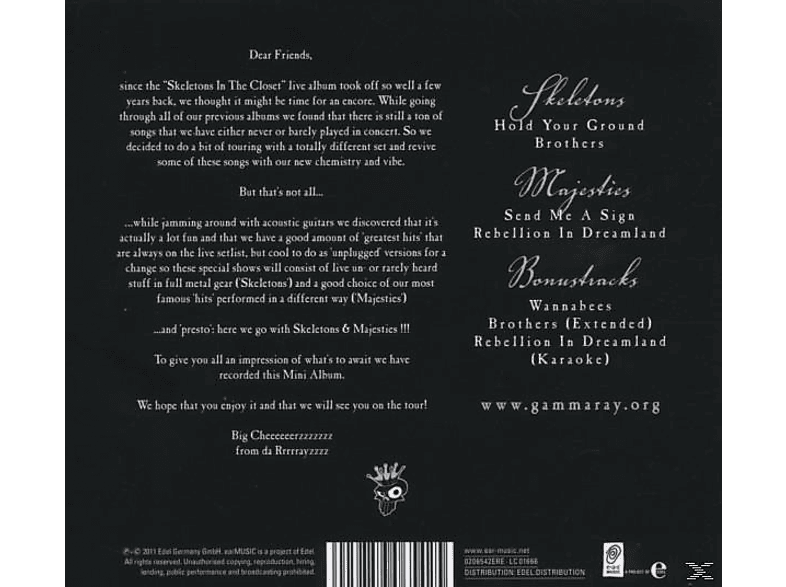 Thumbnail - Gamma Ray - Skeletons And Majesties-The Mini Album (CD)