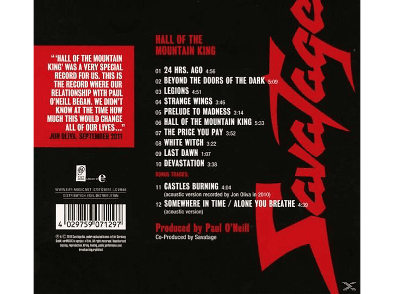 Thumbnail - Savatage - Hall Of The Mountain King (2011 Edition) (CD)