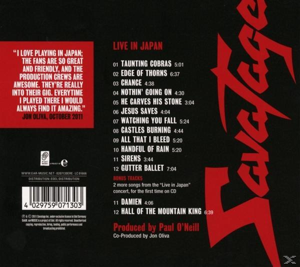 Album borító számlistával, zenekari logóval és szöveggel fekete háttéren.