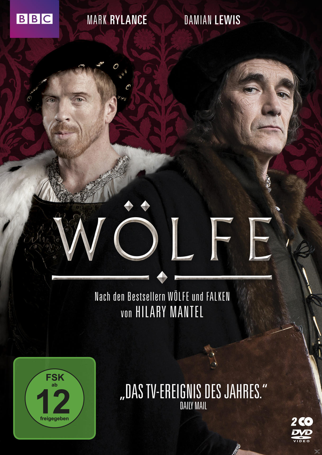 Wölfe DVD-Cover. Zwei Männer sind auf dem Cover. Der Text lautet Wölfe.