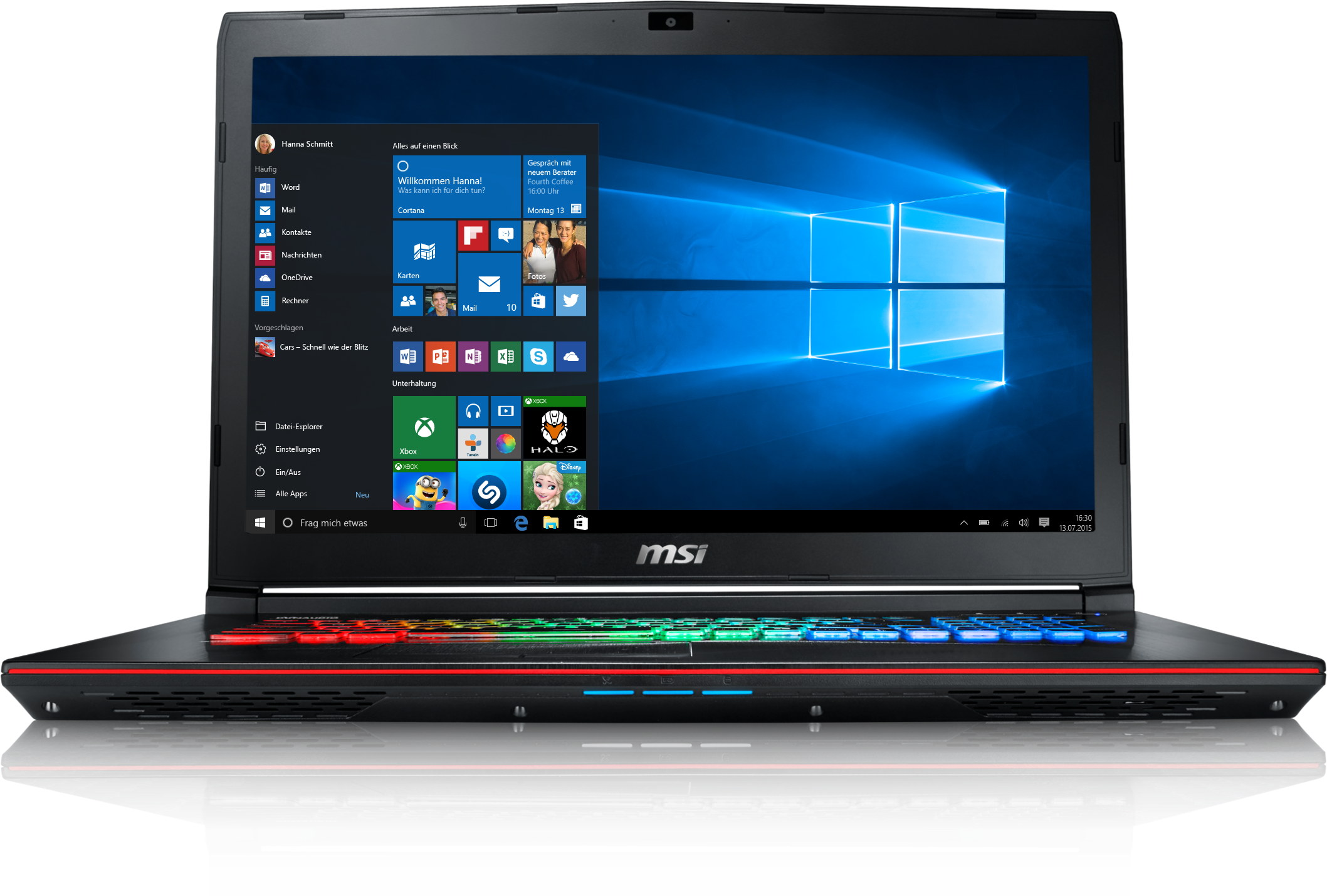 MSI GE72 6QF Apache Pro - GE72-6QF8H11 (001794-SKU1102) Gaming-Notebook, 17,3 Zoll, Intel® Core™ i7-6700HQ Prozessor
(6M Cache, bis zu 3.50 GHz), 8 GB, 1000 GB HDD + 128 SSD